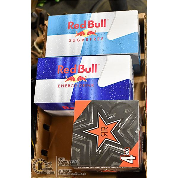 FLAT LOT OF BRAND NAME ENERGY DRINKS