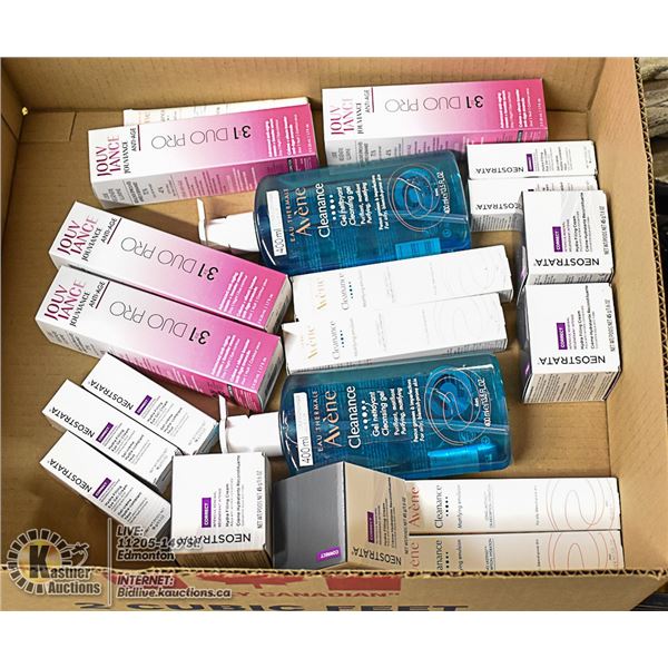 FLAT LOT OF SKIN CARE PRODUCTS