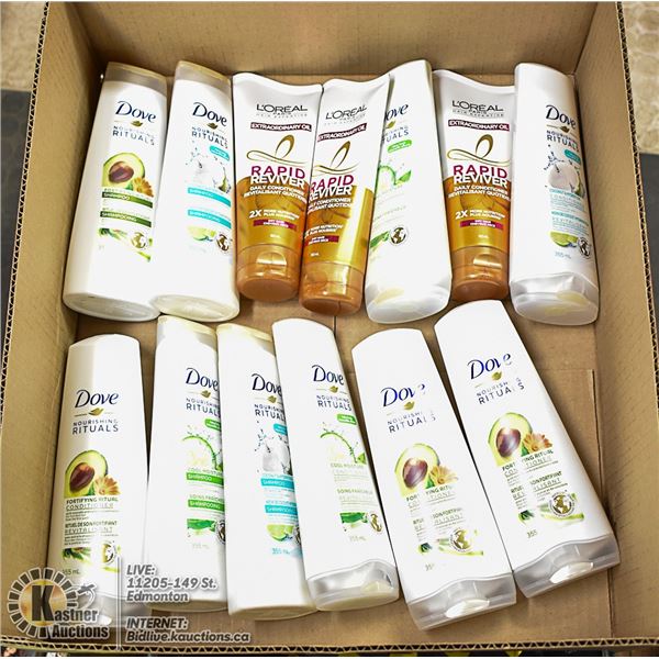 FLAT OF HAIR CARE PRODUCTS