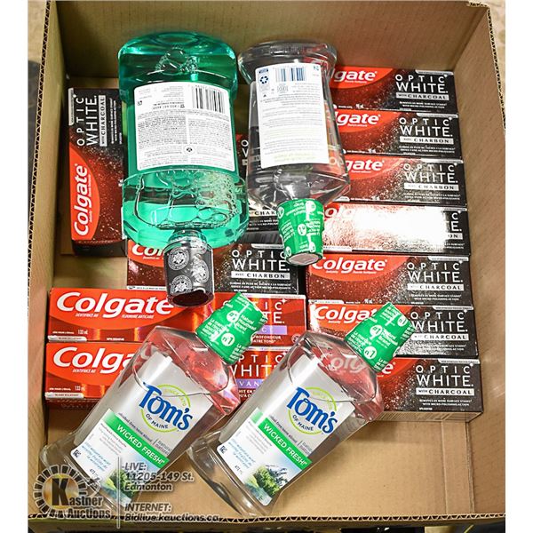 FLAT LOT OF DENTAL CARE PRODUCTS