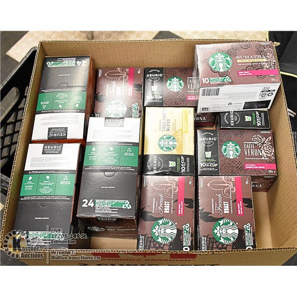 FLAT LOT OF KEURIG COFFEE PODS
