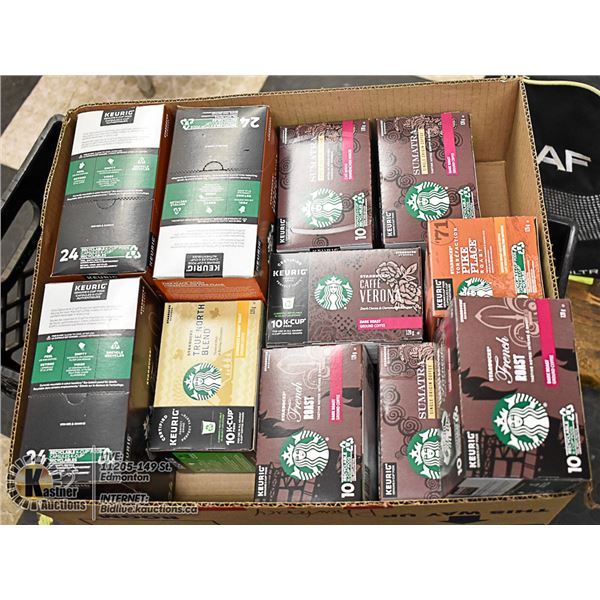 FLAT LOT OF KEURIG COFFEE PODS