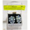 Image 1 : PAIR OF RHINESTONE EARRINGS