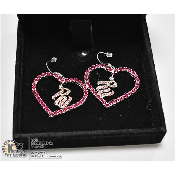 ROCAWEAR PINK AUSTRIAN CRYSTAL RW HOLLOW HEART