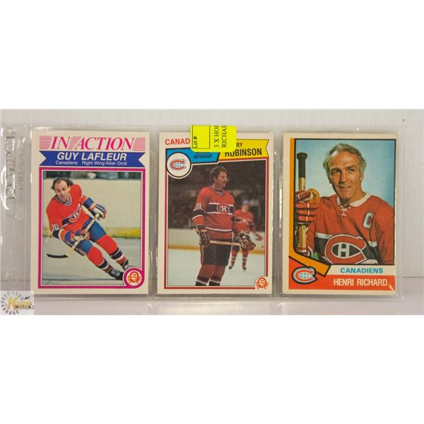 3 X HOF MONTREAL CARDS RICHARD ROBINSON