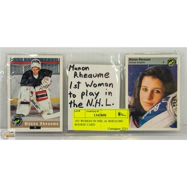 1ST WOMAN IN NHL M. RHEAUME ROOKIE CARD