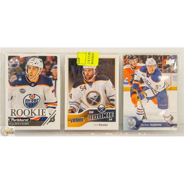 3 X CURRENT OILERS INCLUDING ROOKIE CARDS