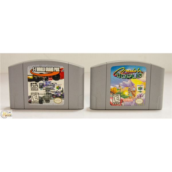 2 X N64 GAMES CRUISN WORLD & F-1 FORMULA GRAND PR