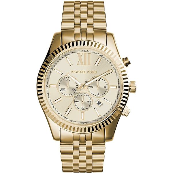 NEW MICHAEL KORS LEXINGTON TRIPLE CHRONO MSRP $365