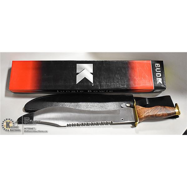 16 INCH BUDK JUNGLE BOWIE KNIFE NEW IN BOX