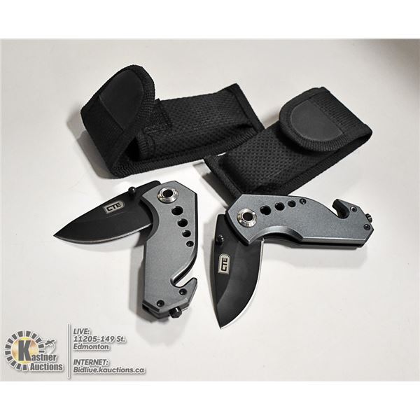 2 X NEW KNIVES IN SHEATHS