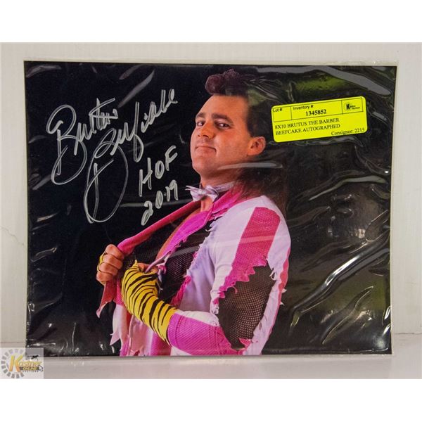 8X10 BRUTUS THE BARBER BEEFCAKE AUTOGRAPHED