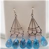 Image 1 : BZ337-16 14K  BLUE TOPAZ EARRINGS