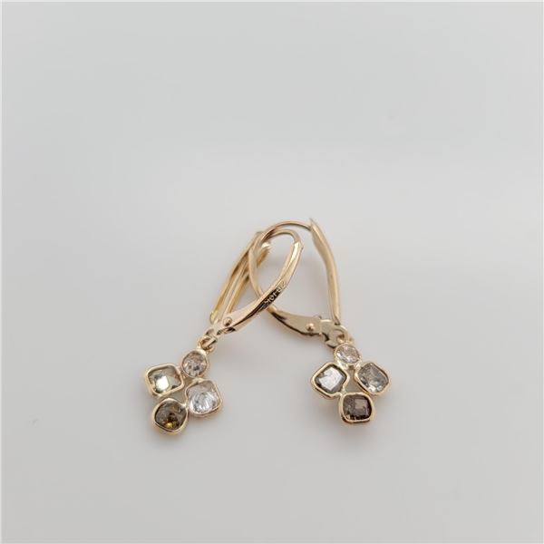 BZ337-22 10K  DIAMOND YELLOW AND GREEN 1.17CT, I1-