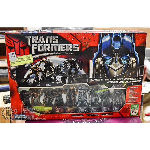 "TRANSFORMERS" CHESS SET- NEW IN BOX