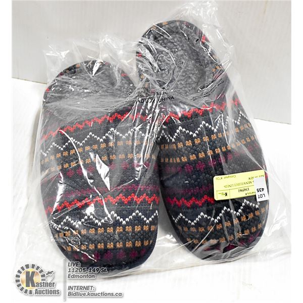 SLIPPERS- MEN'S FLEECE LINED- SIZE 10- NEW