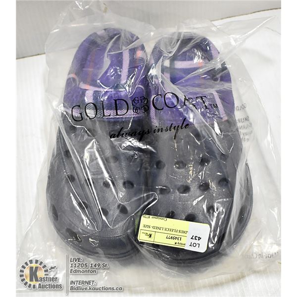 CLOGS- LADIES FLEECE LINED- SIZE 10- NEW