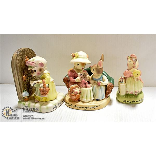 "PRECIOUS MOMENTS" SET OF 3 COLLECTIBLE FIGURINE