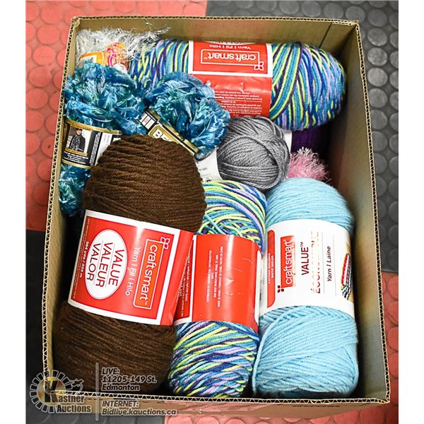 KNITTING YARN- NEW- BOX LOT