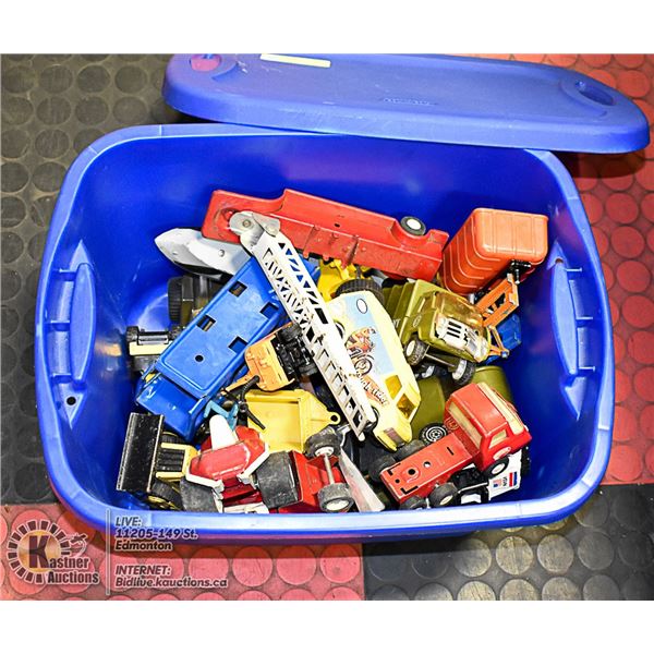 VINTAGE TONKA & ASSORTED TRUCKS- BOX LOT