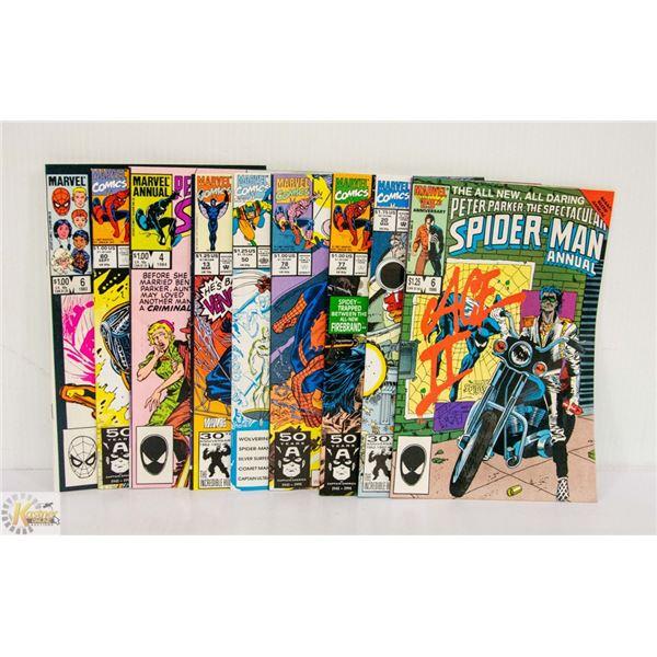 9 X COLLECTOR SPIDER MAN COMICS
