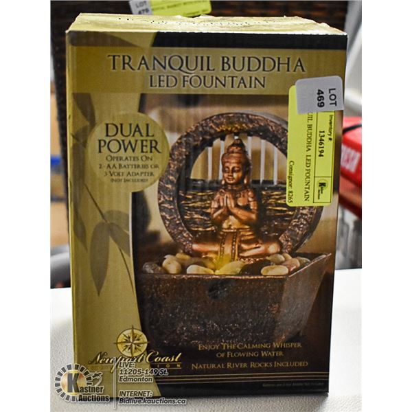 SMALL TRANQUIL BUDDHA  LED FOUNTAIN IN BOX