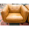 Image 2 : GENUINE LEATHER DOWN FILLED LOVESEAT W/ CHAIR