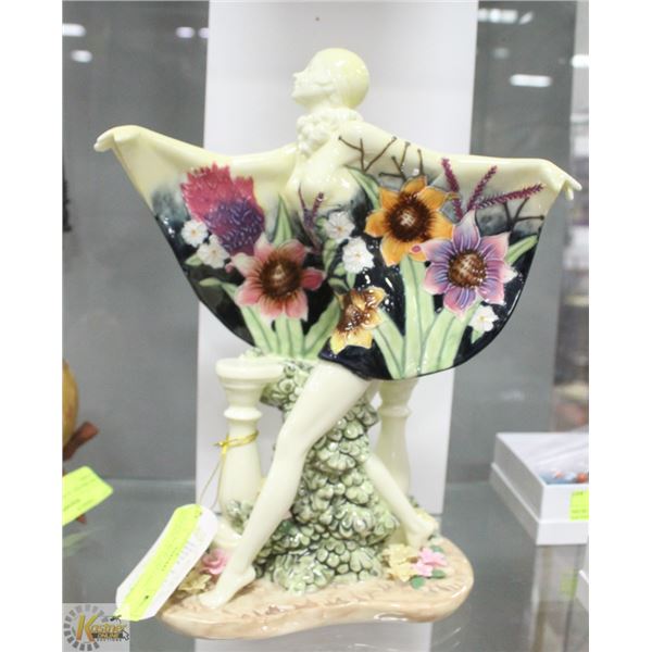 ADELINE PORCELAIN LADY FIGURINE, 12" TALL