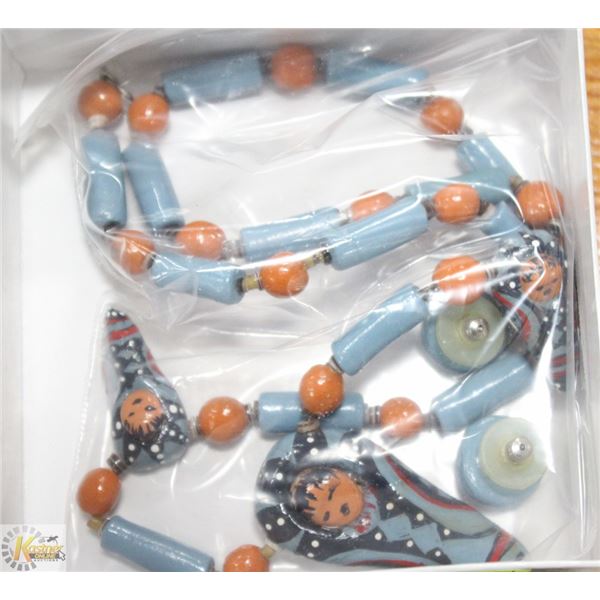 NECKLACE AND EARRING SET OF NATIVE CHILD