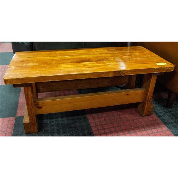 WOOD BENCH 38 X 17 X 16