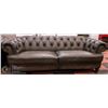 Image 2 : SHOWHOME GENIUNE LEATHER NAILHEAD SOFA W/LOVESEAT