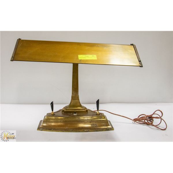 1950'S WORKING DESK OFFICE LAMP BRASS COPPER