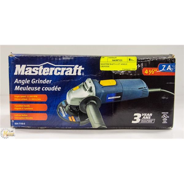 MASTERCRAFT 4 1/2" ANGLE GRINDER