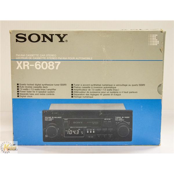 VINTAGE NEW OLD STOCK SONY XR-6087 CAR STEREO TAPE