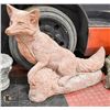 Image 1 : CONCRETE FOX STATUE, 31" LONG