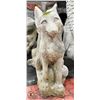 Image 1 : CONCRETE FOX STATUE,  13" TALL