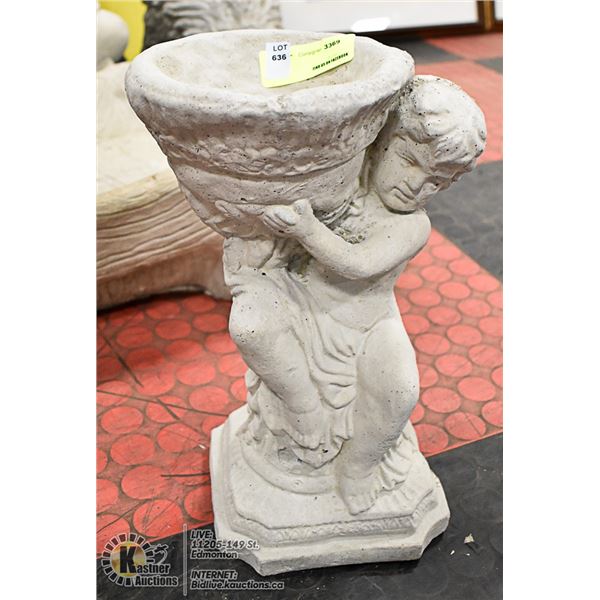 CONCRETE PLANTER ,  12" TALL