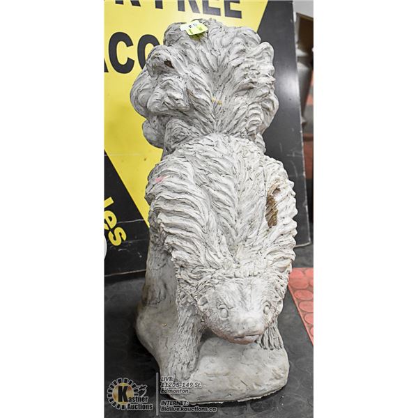 CONCRETE SKUNK STATUE ,  17" TALL