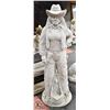 Image 1 : CONCRETE COWGIRL STATUE ,  26" TALL