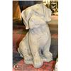 Image 1 : SAD PUPPY DOG CONCRETE STATUE ,  19" TALL