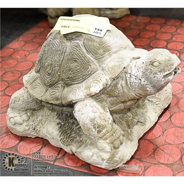 ANGRY TURTLE CONCRETE STATUE ,  6" TALL