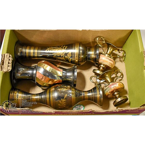 BRASS DECORATIVE ITEMS- BOX LOT