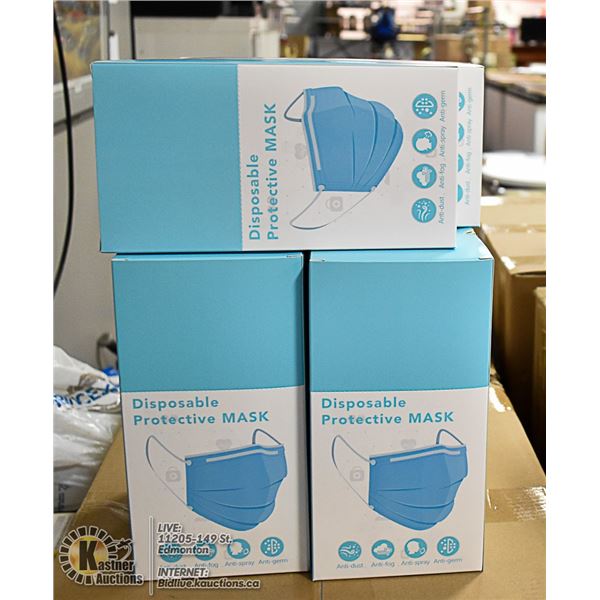 6 BOXES WITH 24 (144 TOTAL) DISPOSABLE MASKS