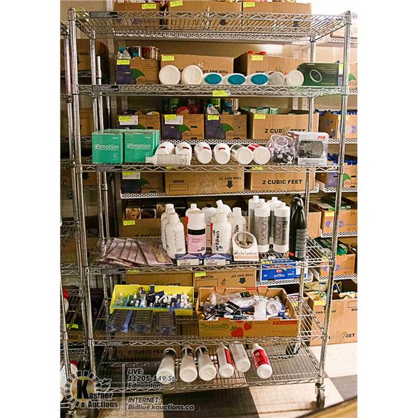 RACK OF ASSORTED SALON PRODUCTS #2