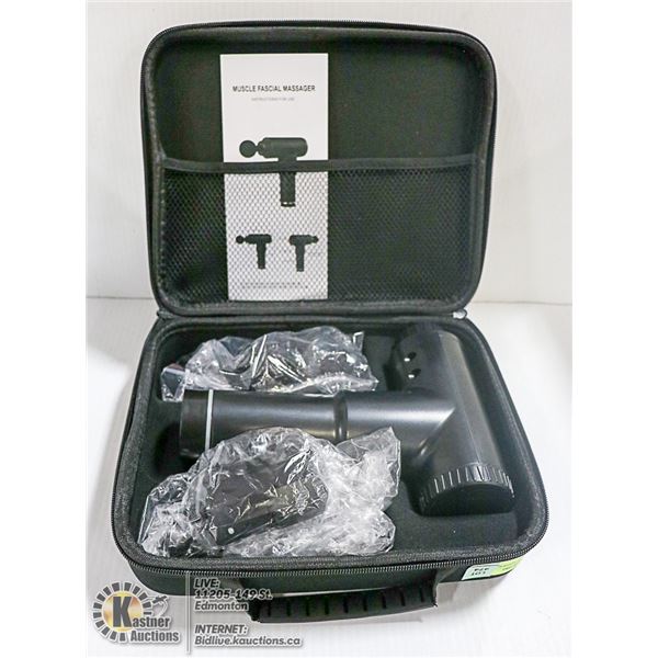 NEW PERCUSSION MASSAGE GUN W/ ATTACHEMENTS