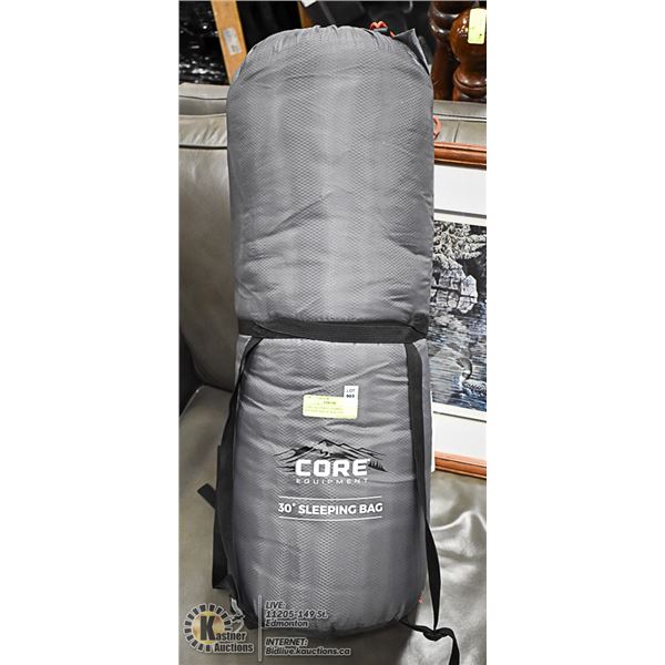 CORE EQUIPMENT HYBRID SLEEPING BAG 85 IN X 33 IN