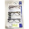 Image 1 : FOSTER GRANT LADIES READING GLASSES 3 PACK +2.50