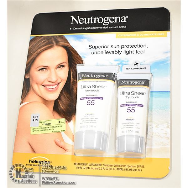 NEW NEUTROGENA ULTRA SHEER DRY-TOUCH SUNSCREEN
