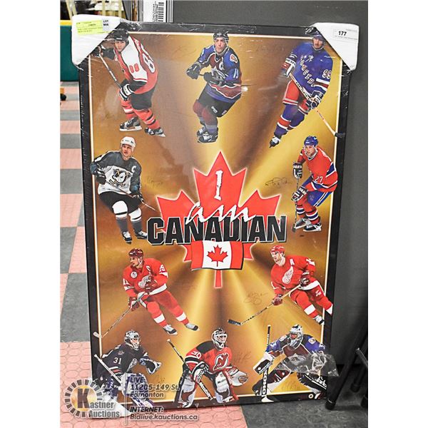 NEW “I AM CANADIAN” HOCKEY PRINT ON WOOD.