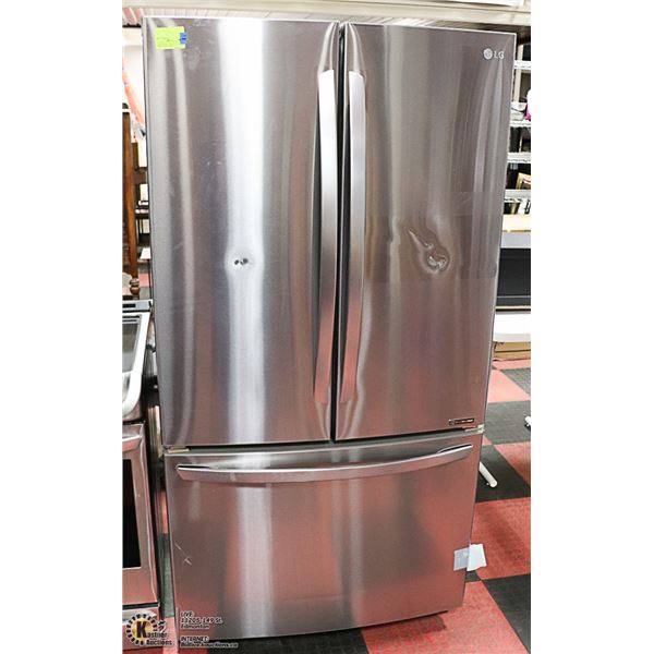 LG STAINLESS STEEL 29 CU FT FRENCH DOOR FRIDGE.